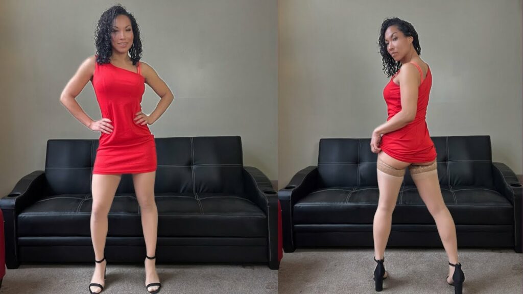 STOCKINGS REVIEW | Kellie’s Review of Nude Stockings under a Red Dress | GlamShow